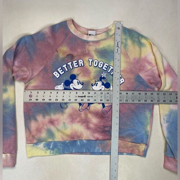 Disney Better Together Mickey Minnie Mouse Sweatshirt Women Large Tie dye - Picture 6 of 6